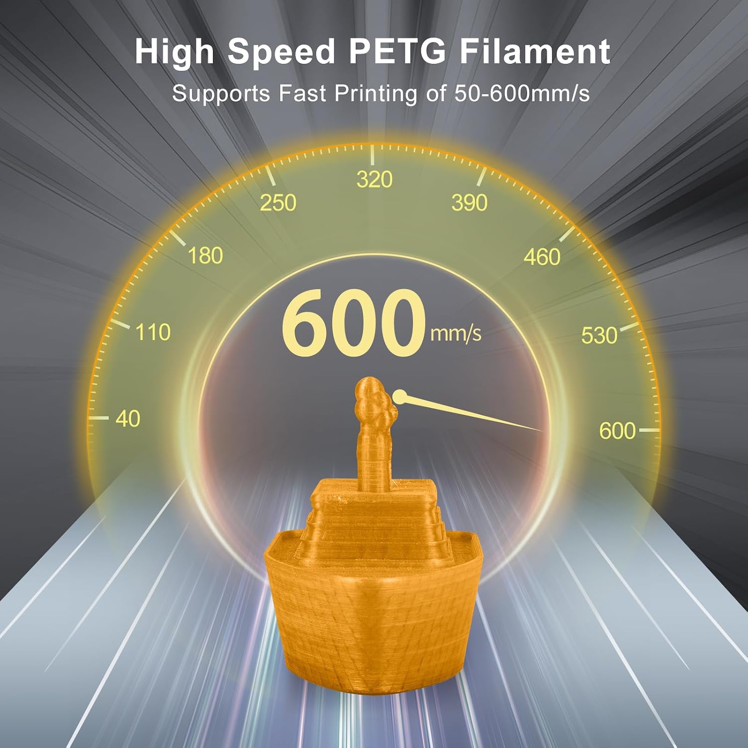 Detalle de IEMAI PETG Filament 1.75mm Transparent Bernstein – 1 kg, hohe Genauigkeit und Lichtdurchlässigkeit
