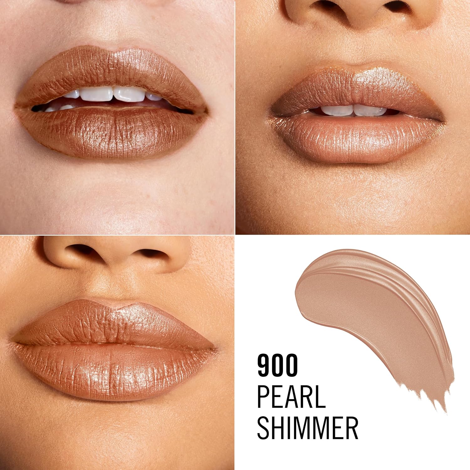 Detalle de Lasting Finish Shimmers Lipstick 900-Pearl: rossetto dal finish shimmer, 18 g, ideale per giorno e sera