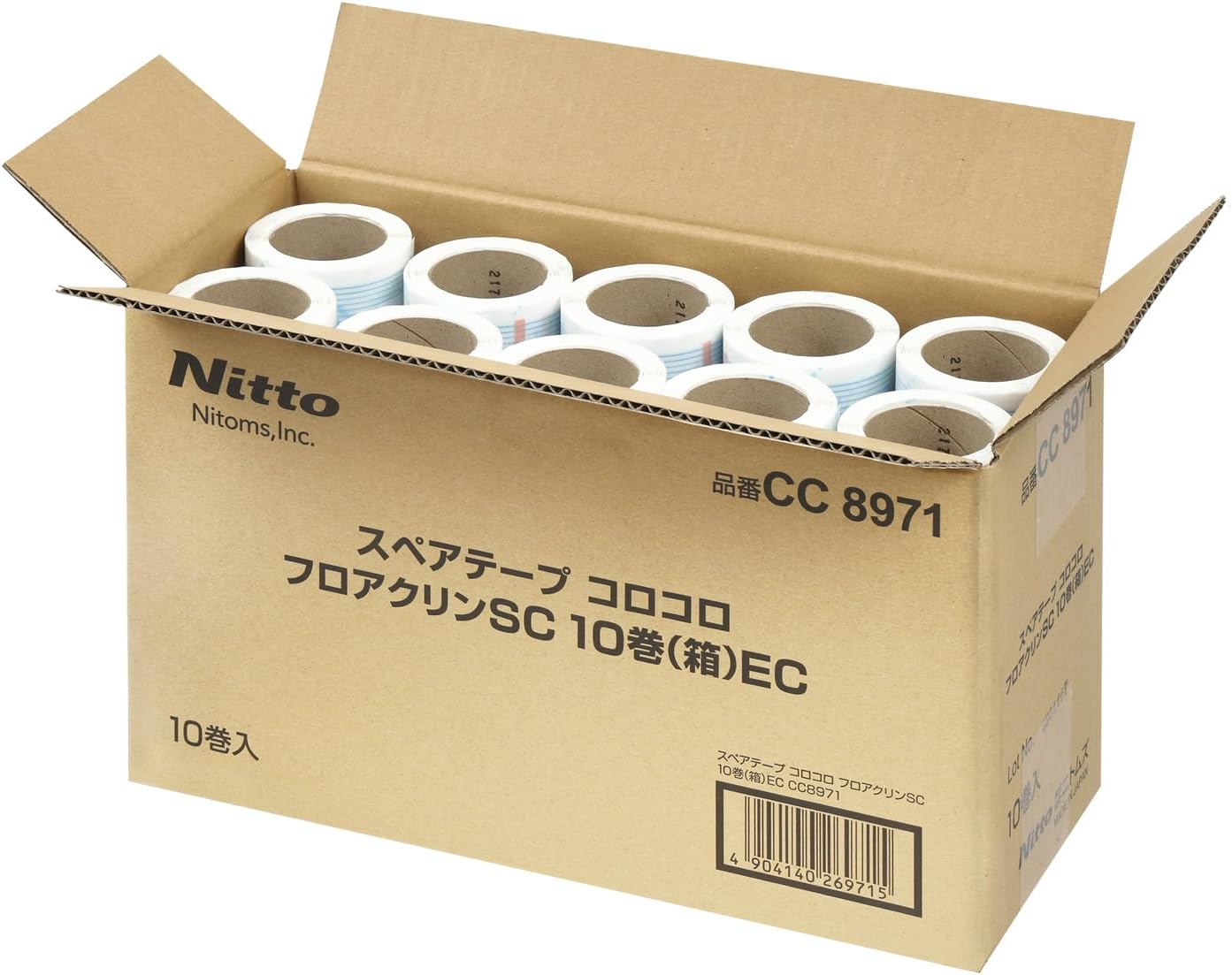 Detalle de ニトムズ CC8971 コロコロ フロアクリンSC スペアテープ 160mm幅・40周巻 10巻入