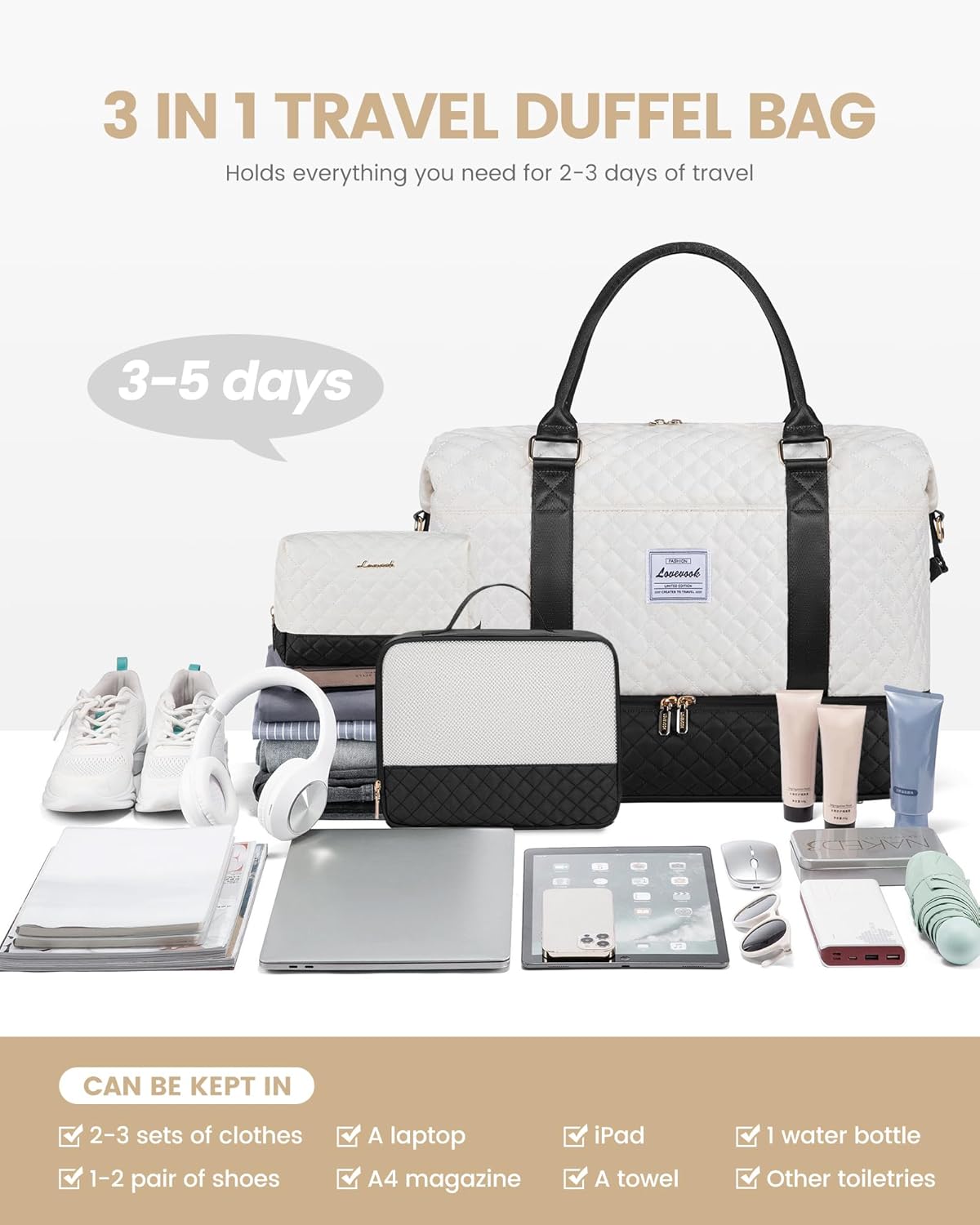 Thumbnail 6 de LOVEVOOK Travel Duffel Bag for Women