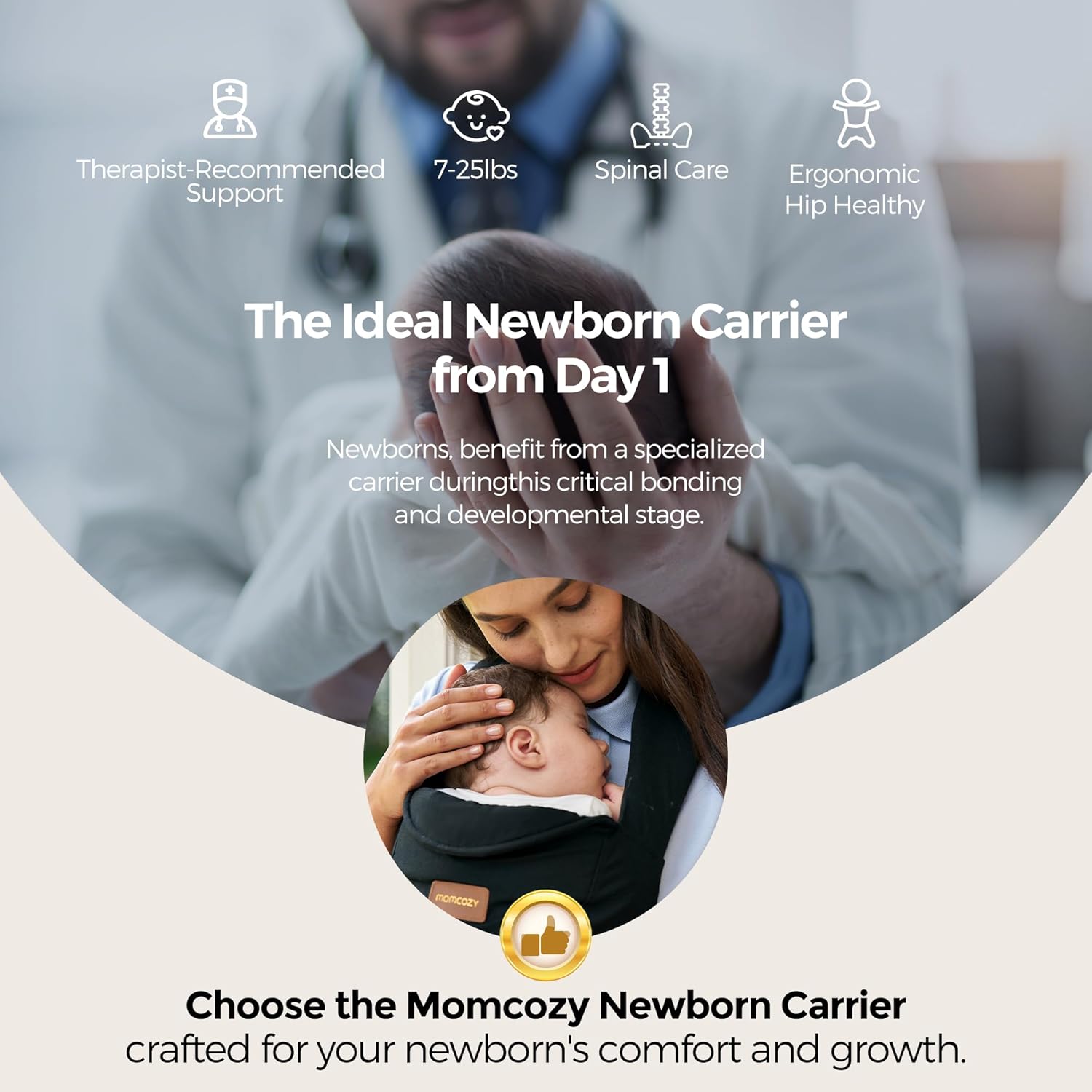 Thumbnail 2 de Momcozy WeeSnug Newborn Carrier 3.2–11.3kg