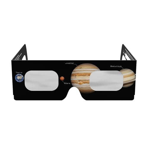 Detalle de Absolute Eclipse Sonnenfinsternis Brille 2026 – 6er Pack mit Planeten-Design, ISO 12312-2 CE zertifiziert