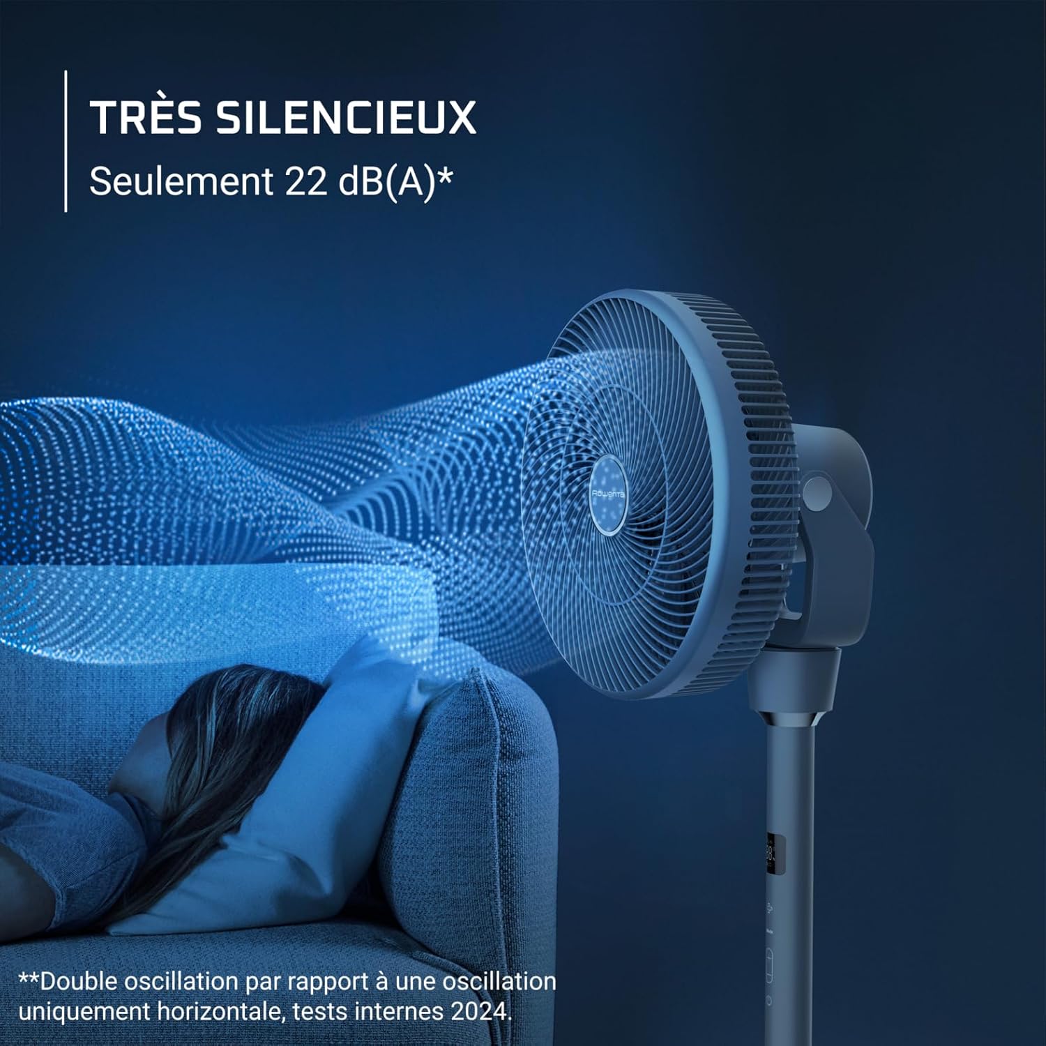 Detalle 2 de Rowenta Turbo Silence Compact 3D Multiflow — ventilateur sur pied silencieux et polyvalent