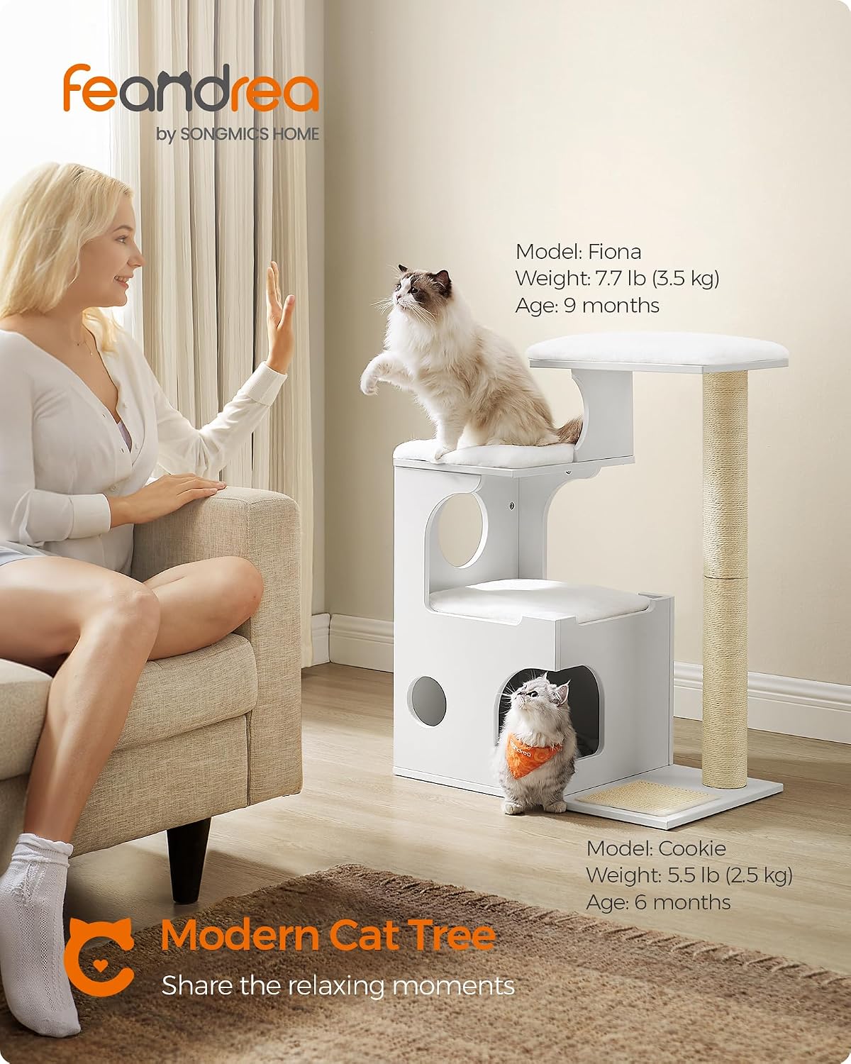 Thumbnail 2 de FEANDREA Caen Collection PCT070W01 Cat Tree, 3 Perches and Washable Cushions