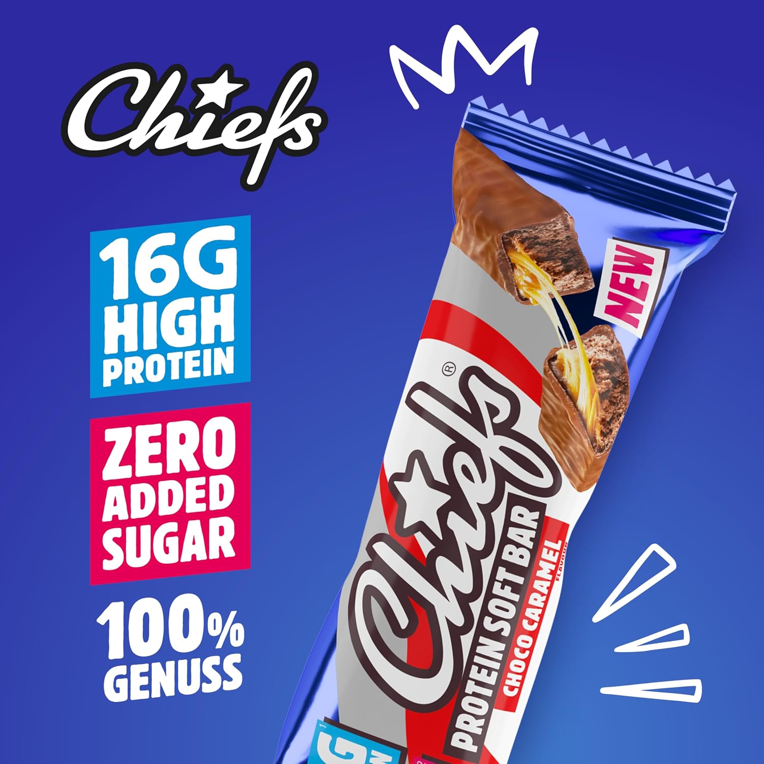 Detalle de CHIEFS Soft Protein Riegel 16 g Eiweiß
