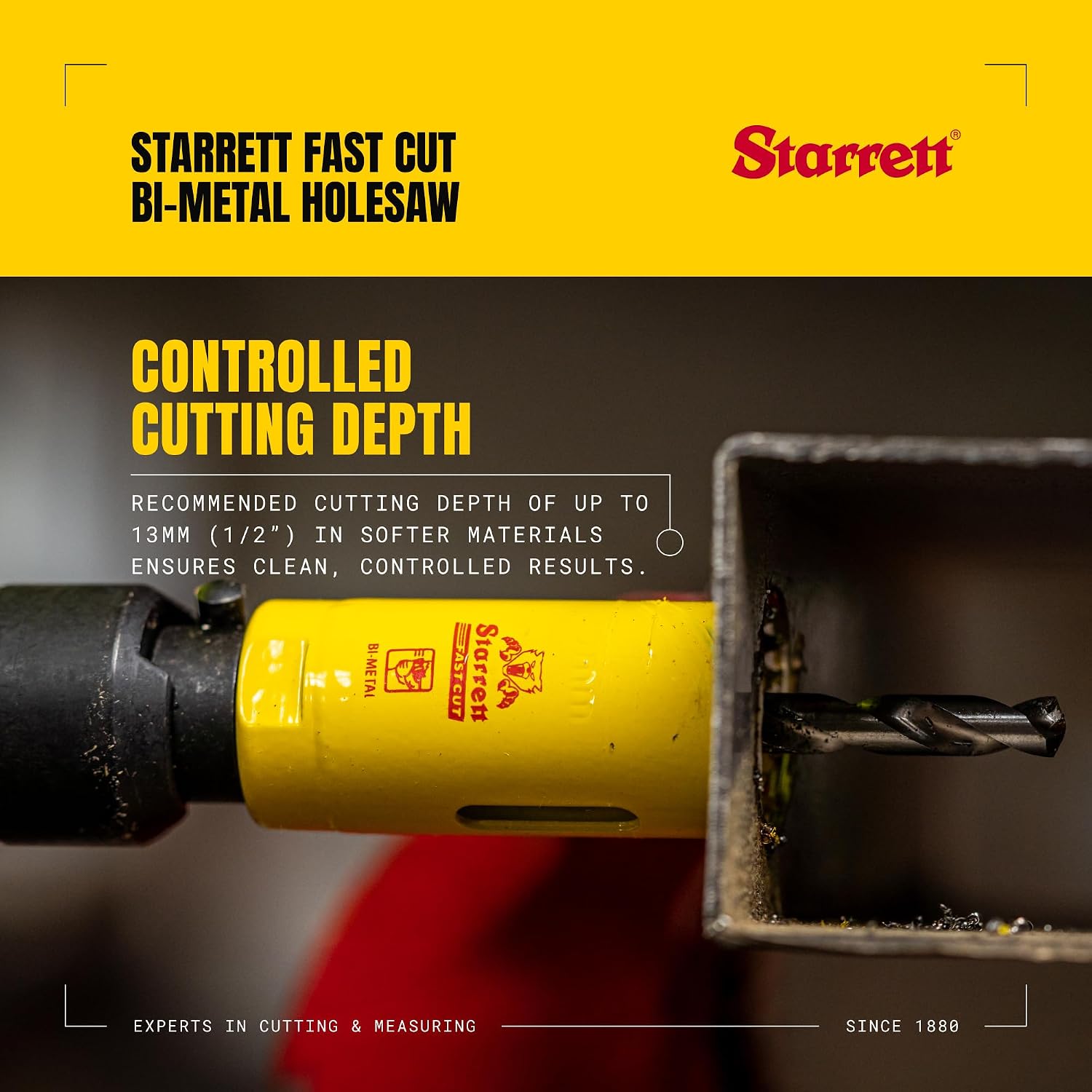 Detalle de Starrett FCH1036 21 mm hålsåg i bi-metall med 41 mm sågdjup