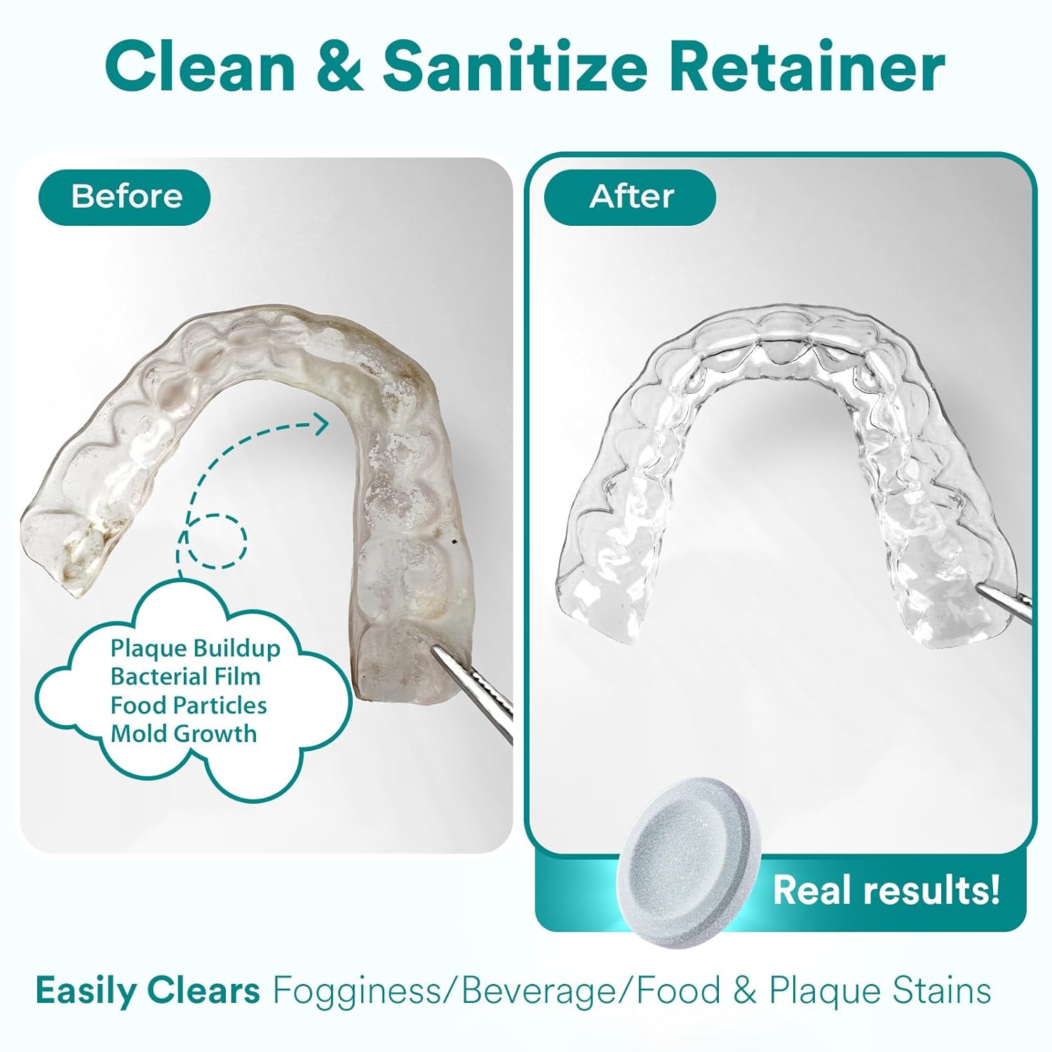 Thumbnail 1 de B. Weiss Naturals Retainer Cleaner Tablets for Invisalign & Night Guards (60 Mint Tablets)