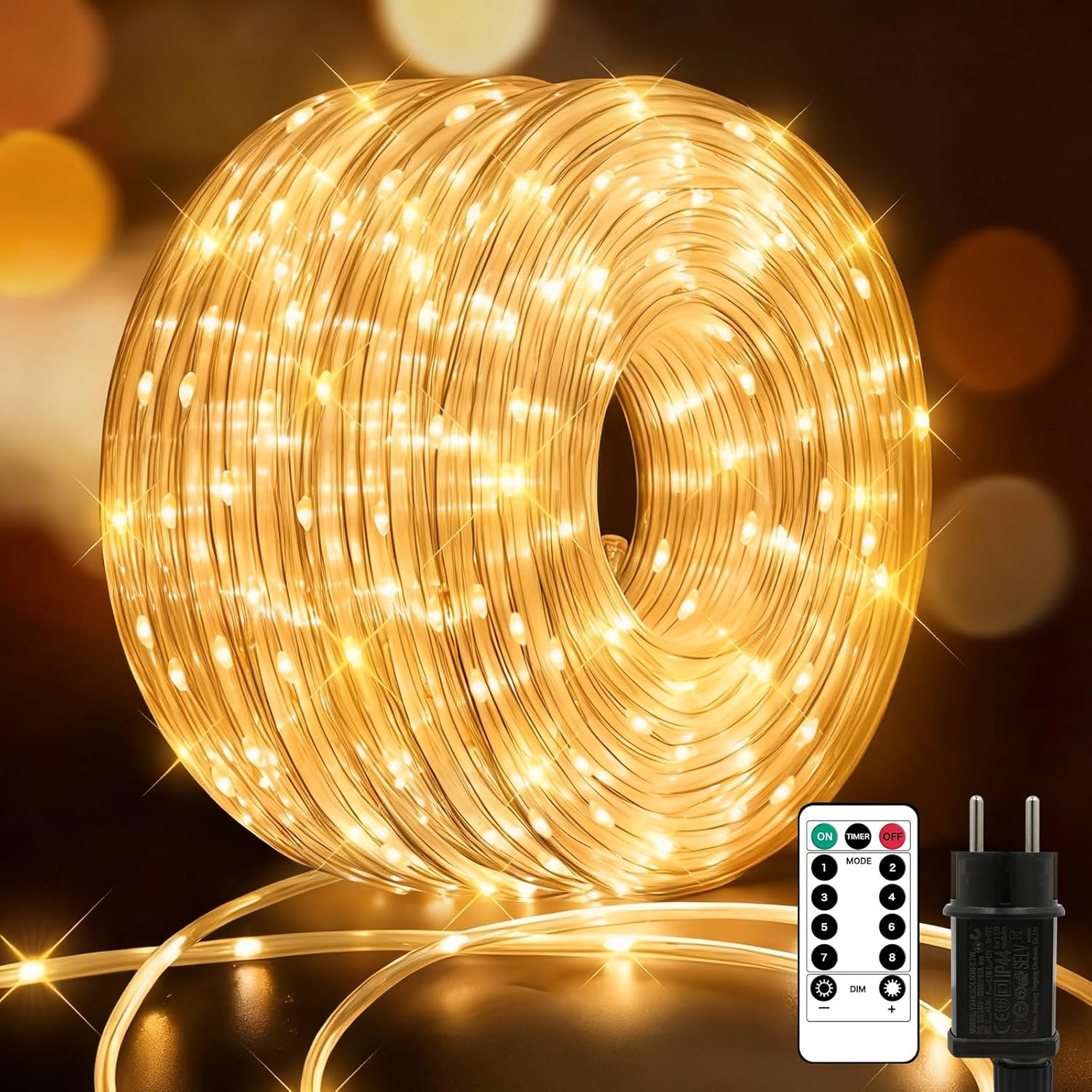 Liyade Tubo luminoso 30M 600 LED per esterni