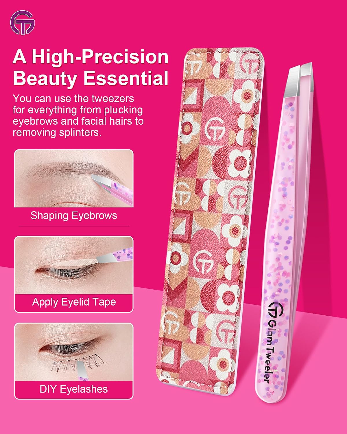 Thumbnail 4 de GlamTweeler Expert Eyebrow Tweezers with Leather Case 🎀