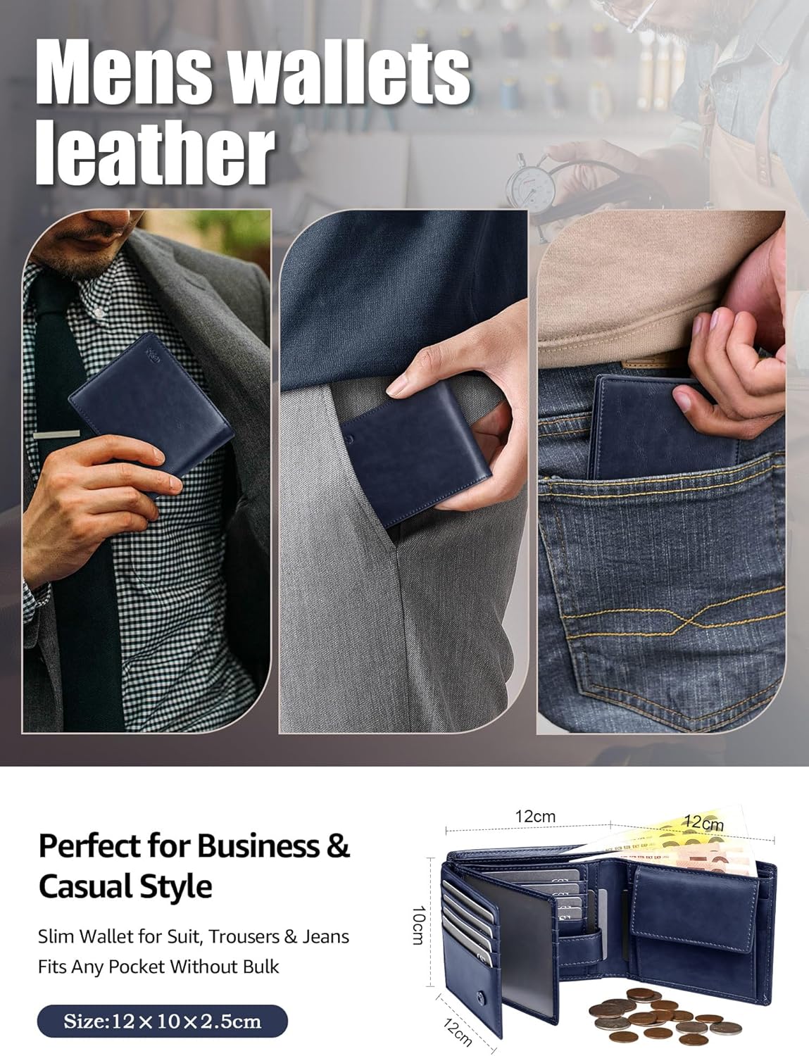 Detalle de GSG Since 1998 RFID leather wallet