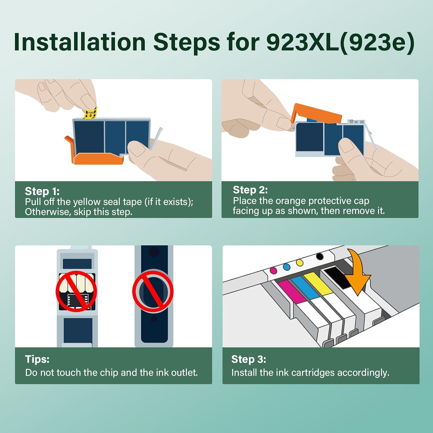 Thumbnail 3 de Cool Toner 923XL 923 923e Ink Cartridge Combo Pack for OfficeJet Pro