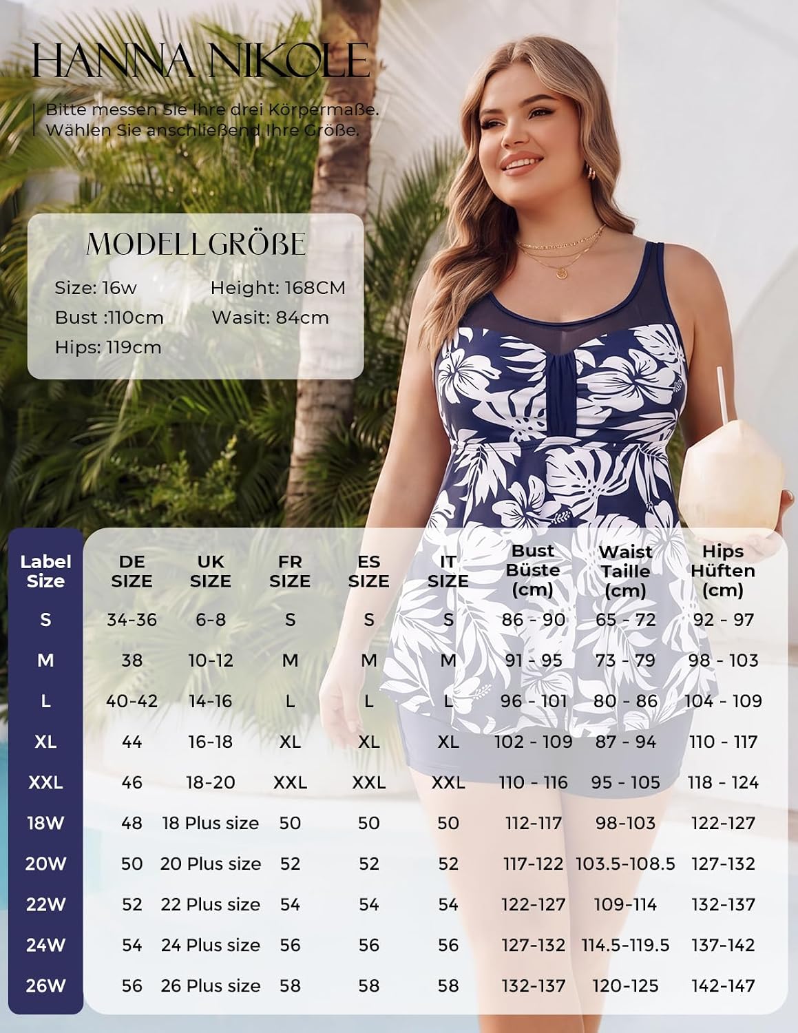 Detalle de Hanna Nikole Tankini Damen Set