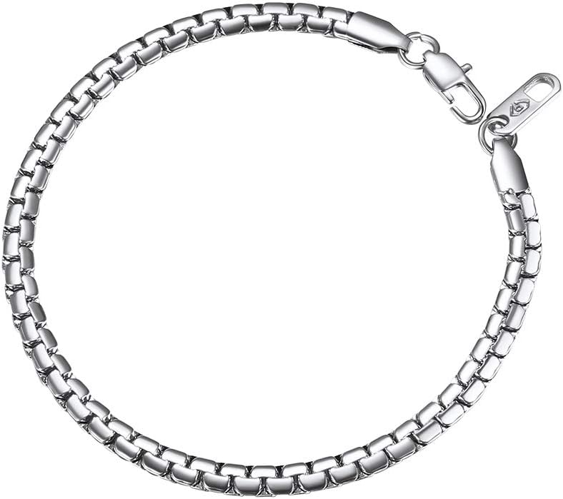 Detalle de Bracelet chaîne PROSTEEL en acier inoxydable 316L, maillon plat 4 mm/6 mm (20/22 cm)