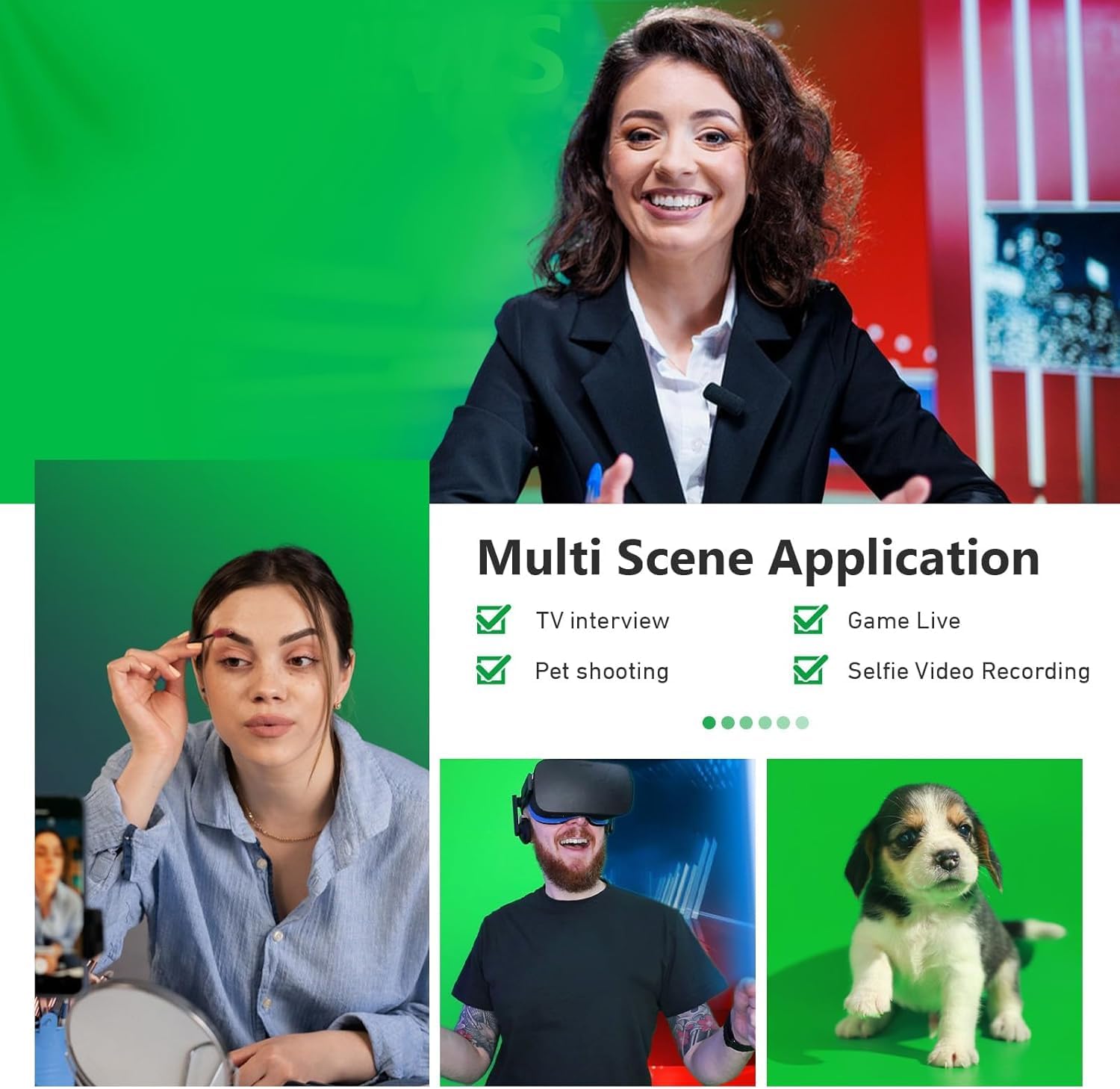 Thumbnail 6 de YZNT Green Screen Backdrop 2 x 3 m for chroma key 🎥