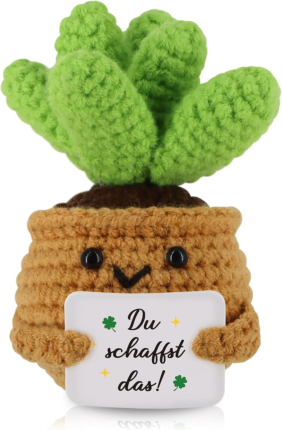 Detalle de Sukkulentenpuppe Positive Ermutigung