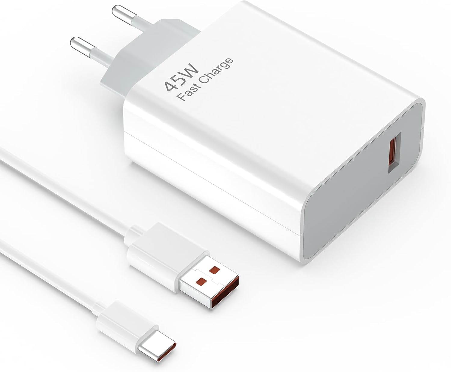Detalle de Jippofu Caricabatterie USB-C 45W: ricarica rapida per Xiaomi e Redmi (1 m, 100–240 V)