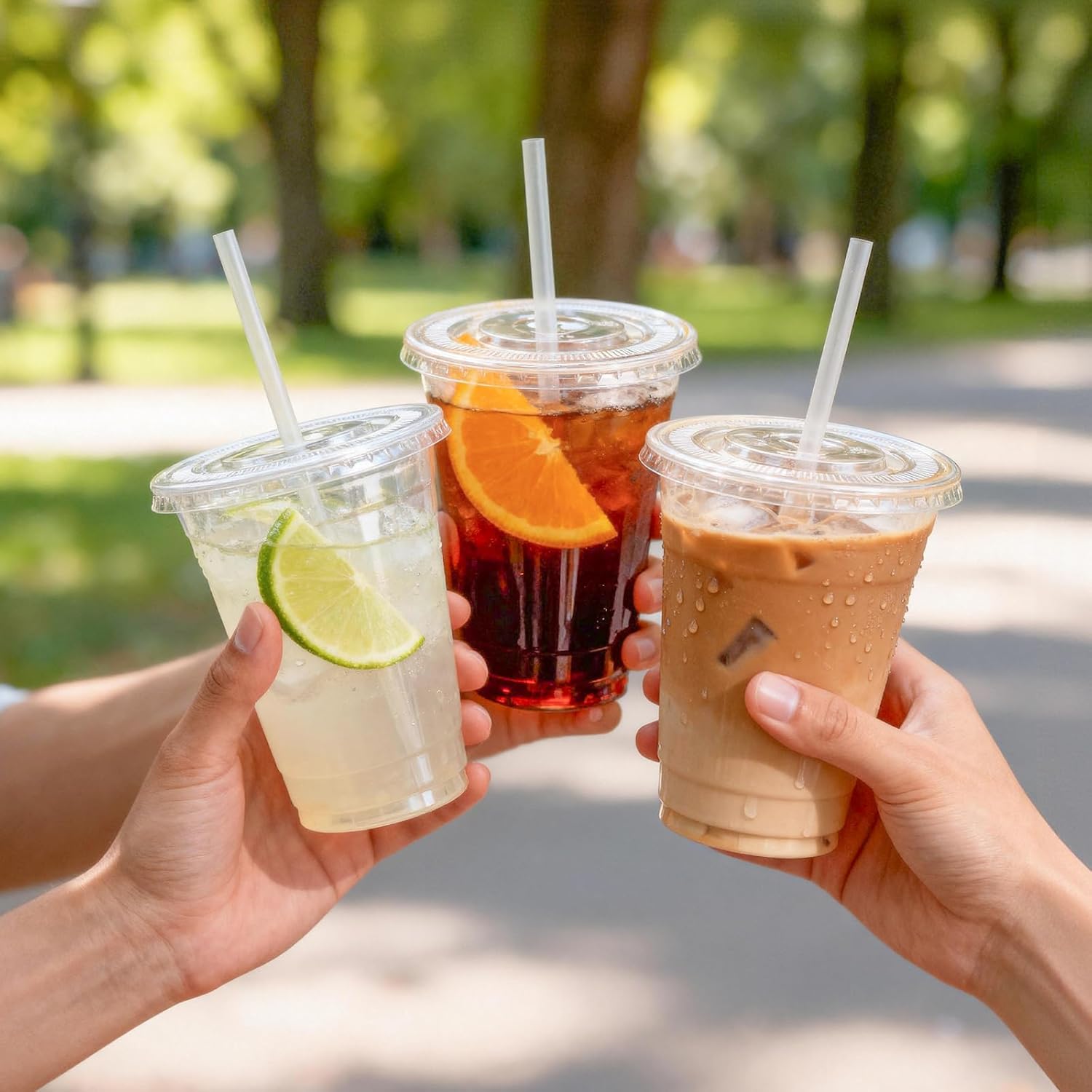 Thumbnail 6 de Kitchen Freshness 100-Pack 16 oz Cups with Lids and Straws