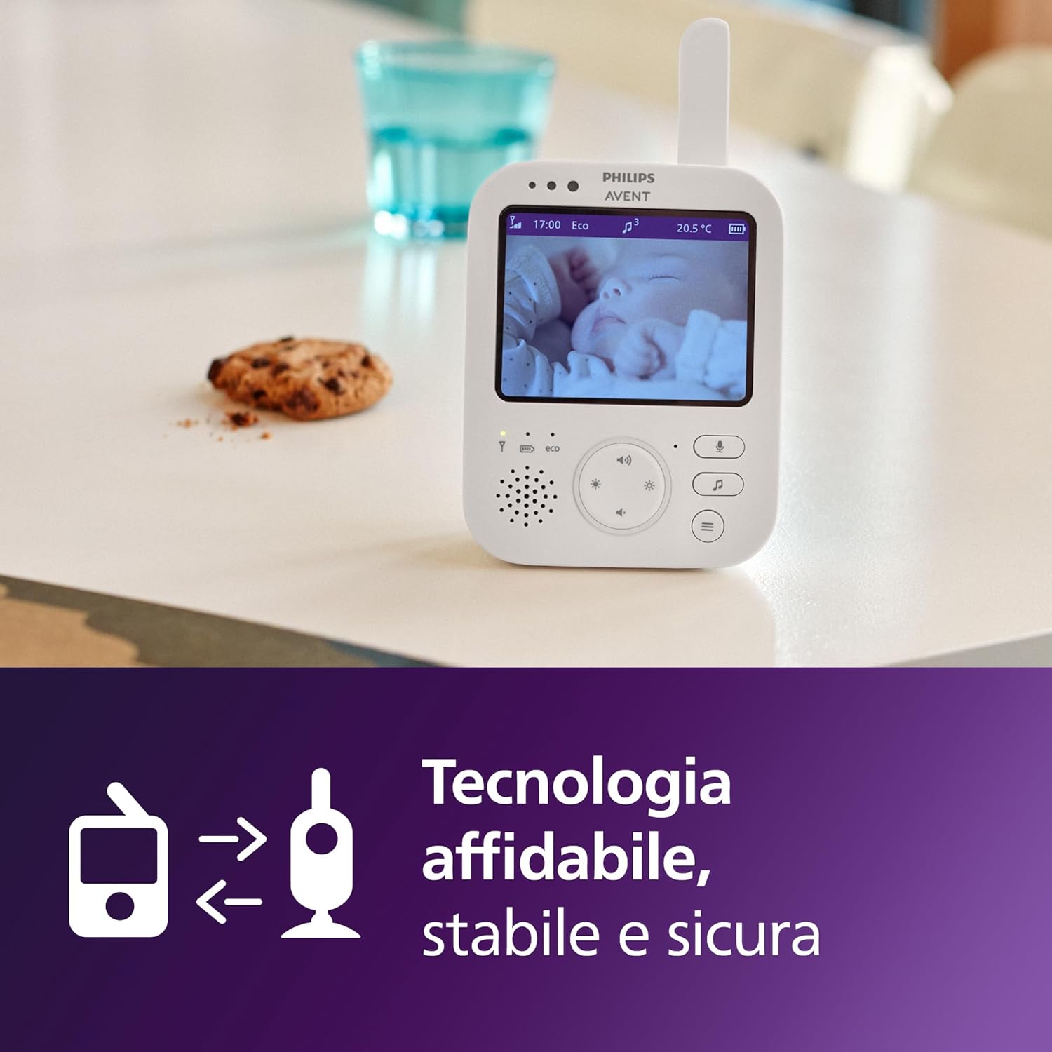 Thumbnail 1 de Philips Avent Premium Video Baby Monitor SCD891/26: monitoraggio video affidabile, audio bidirezionale e comfort d’uso