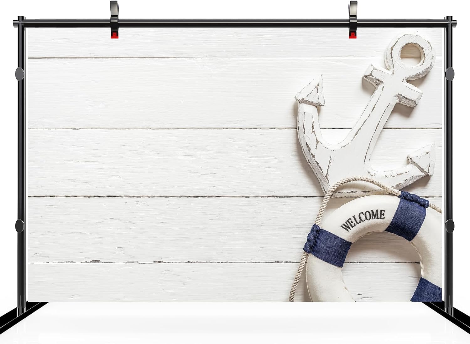 Detalle de CHNBGPRO Welcome Aboard Nautical Backdrop 2.1m × 1.5m 🖼