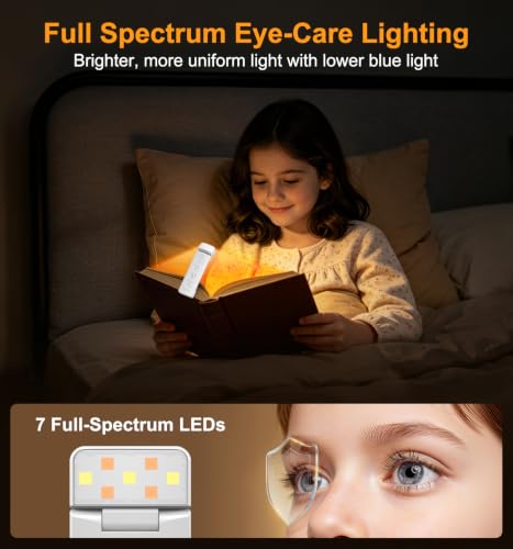 Detalle de Gritin 2026 Gén.2 Lampe de Lecture Rechargeable, 2 en 1 – éclairage doux et torche intégrée
