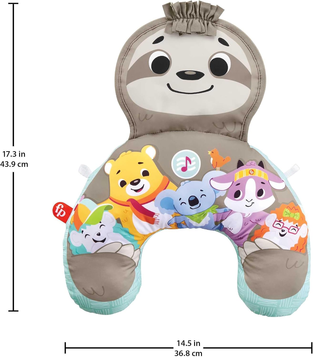 Thumbnail 4 de Fisher-Price Music and Vibe Sloth Tummy Wedge (GRR01) – tummy time support with music and activity toys