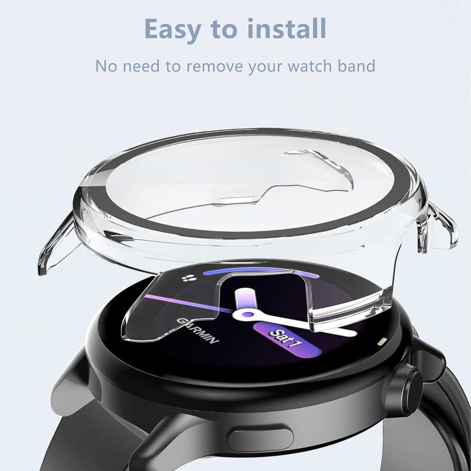 Thumbnail 2 de AOKUMA 2 Pack for Garmin vivoactive 6: 9H Glass Screen Protector with Black Bezel Case