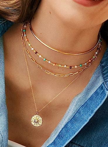 Thumbnail 7 de SINGULARU Collier Solstice Sun: collar en latón bañando en oro 18K con sol grabado