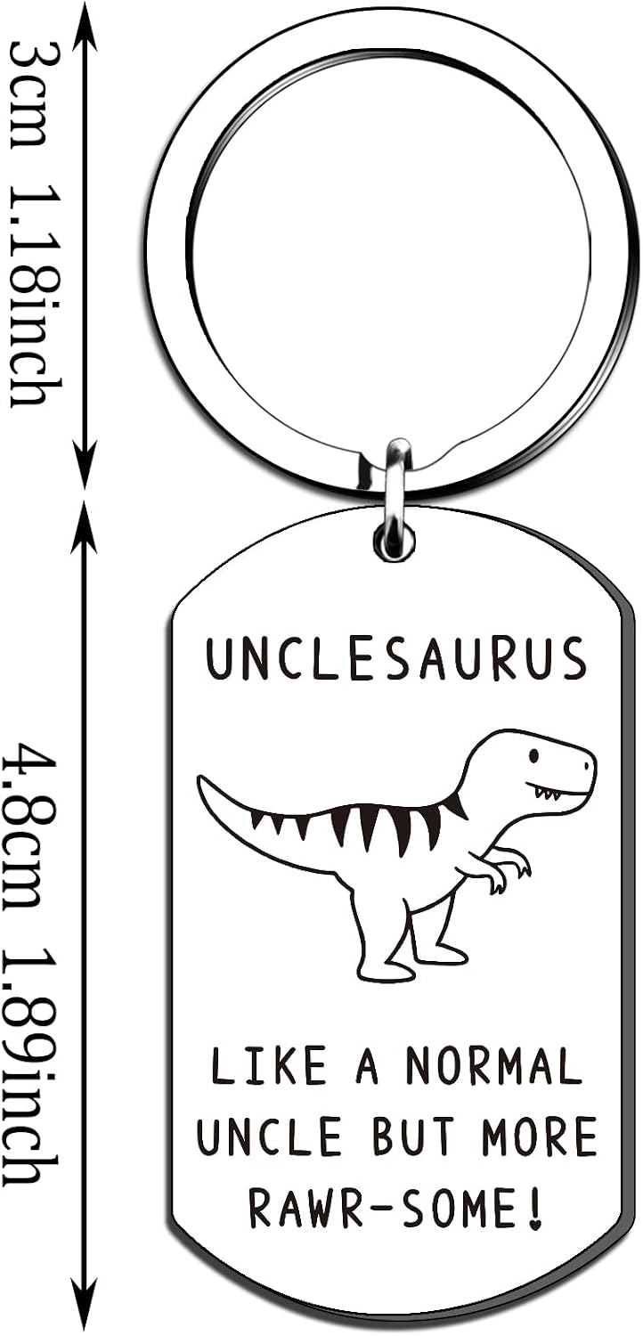 Detalle 2 de QMVMV Unclesaurus Keyring: A Subtle Gift from Niece or Nephew