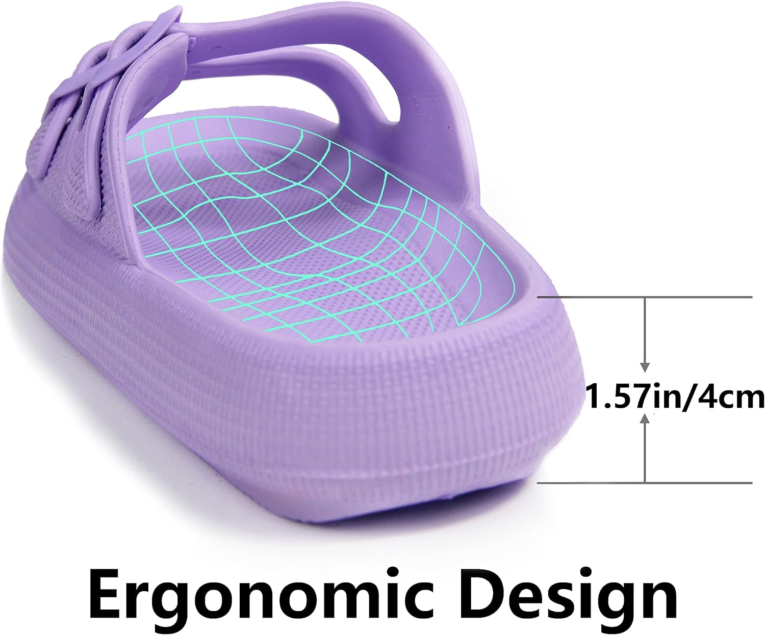 Detalle de Weweya Pillow Slippers: EVA Double Buckle Sandals for Everyday Comfort