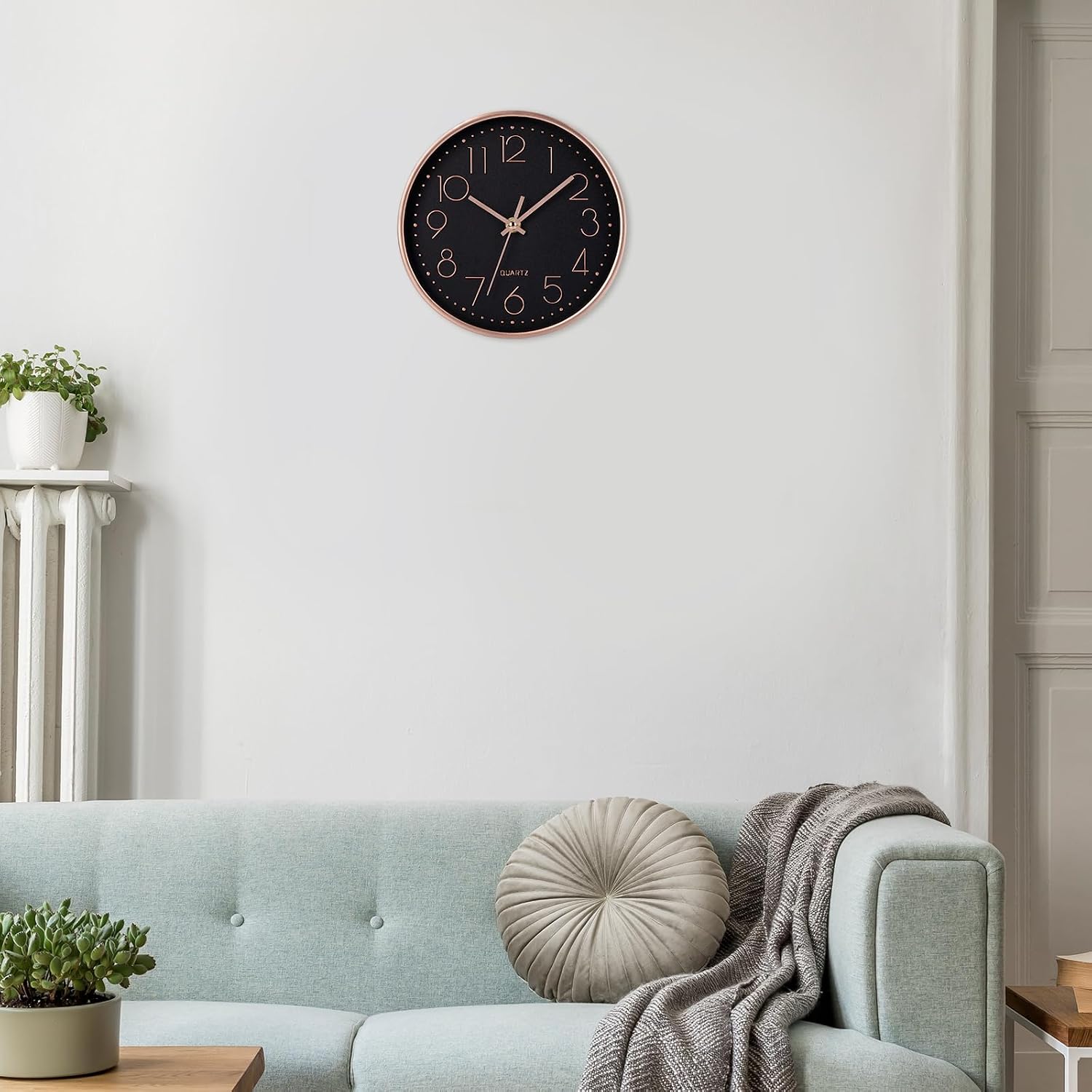 Detalle de ACCSHINE Pendules murales väggklocka 30 cm – tyst kvartsur med tydliga siffror