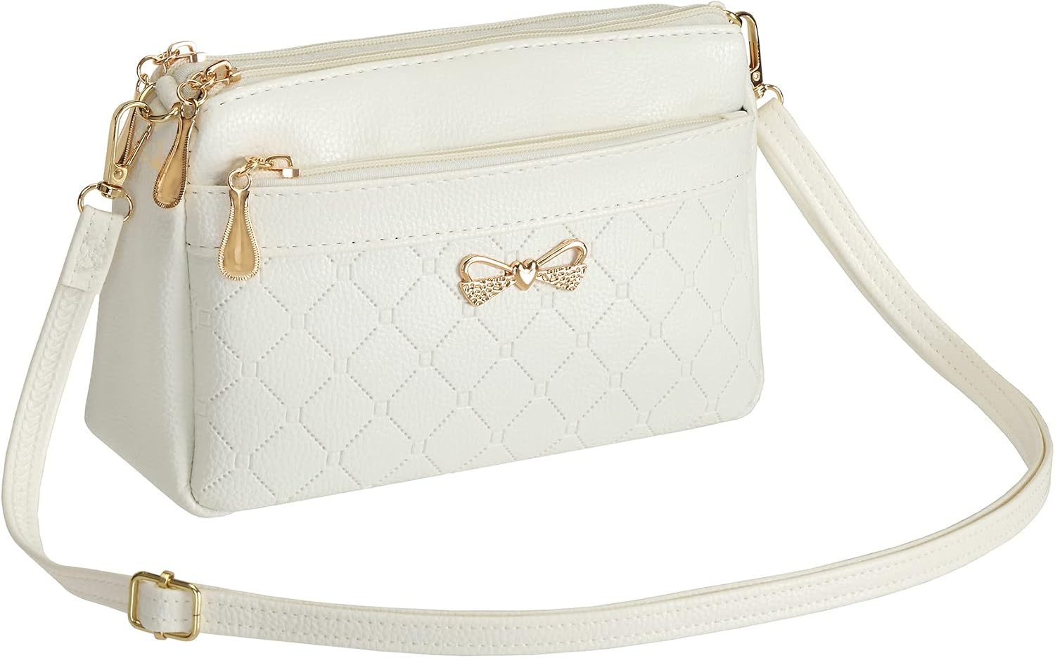 Detalle de Damen Umhängetasche Kleine Elegant Geprägtes Muster – PU-Leder, leichte Schultertasche