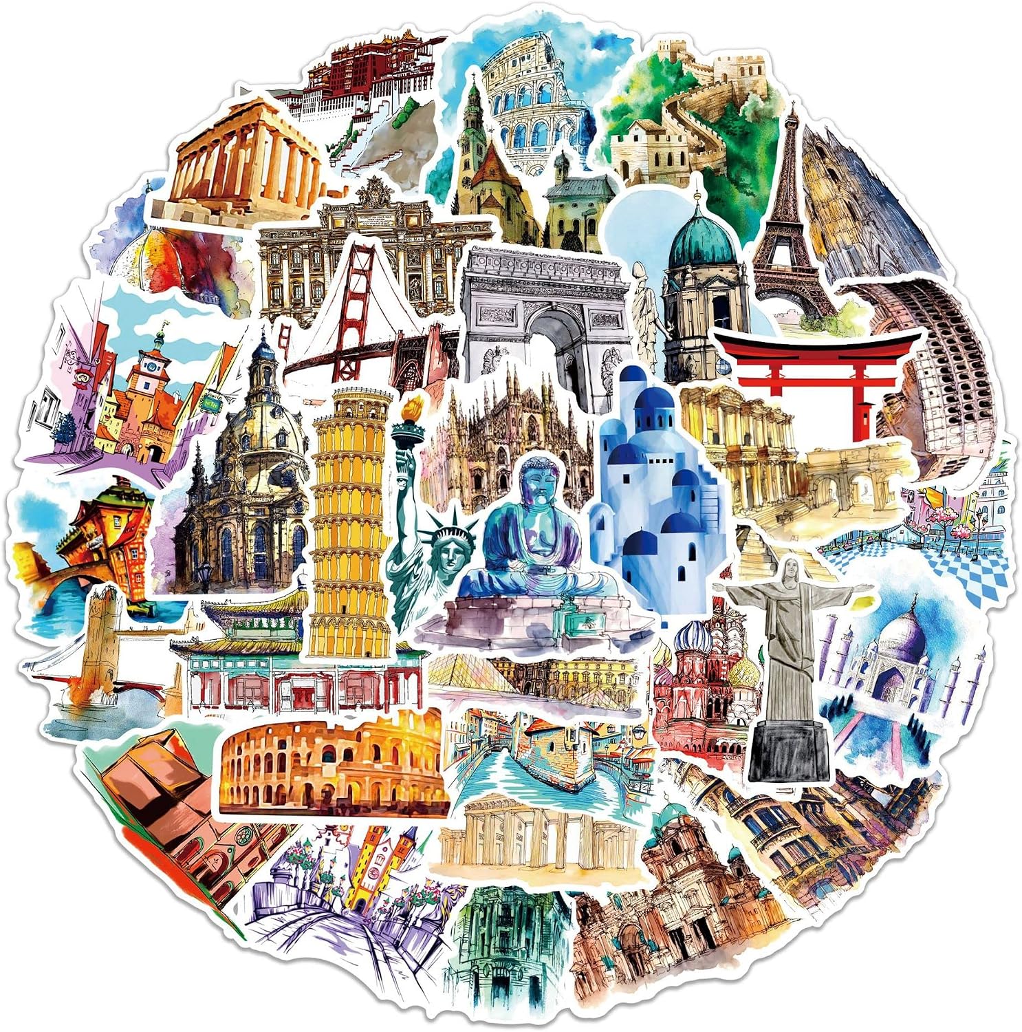 Detalle 2 de Architecture Stickers, 50-Pack