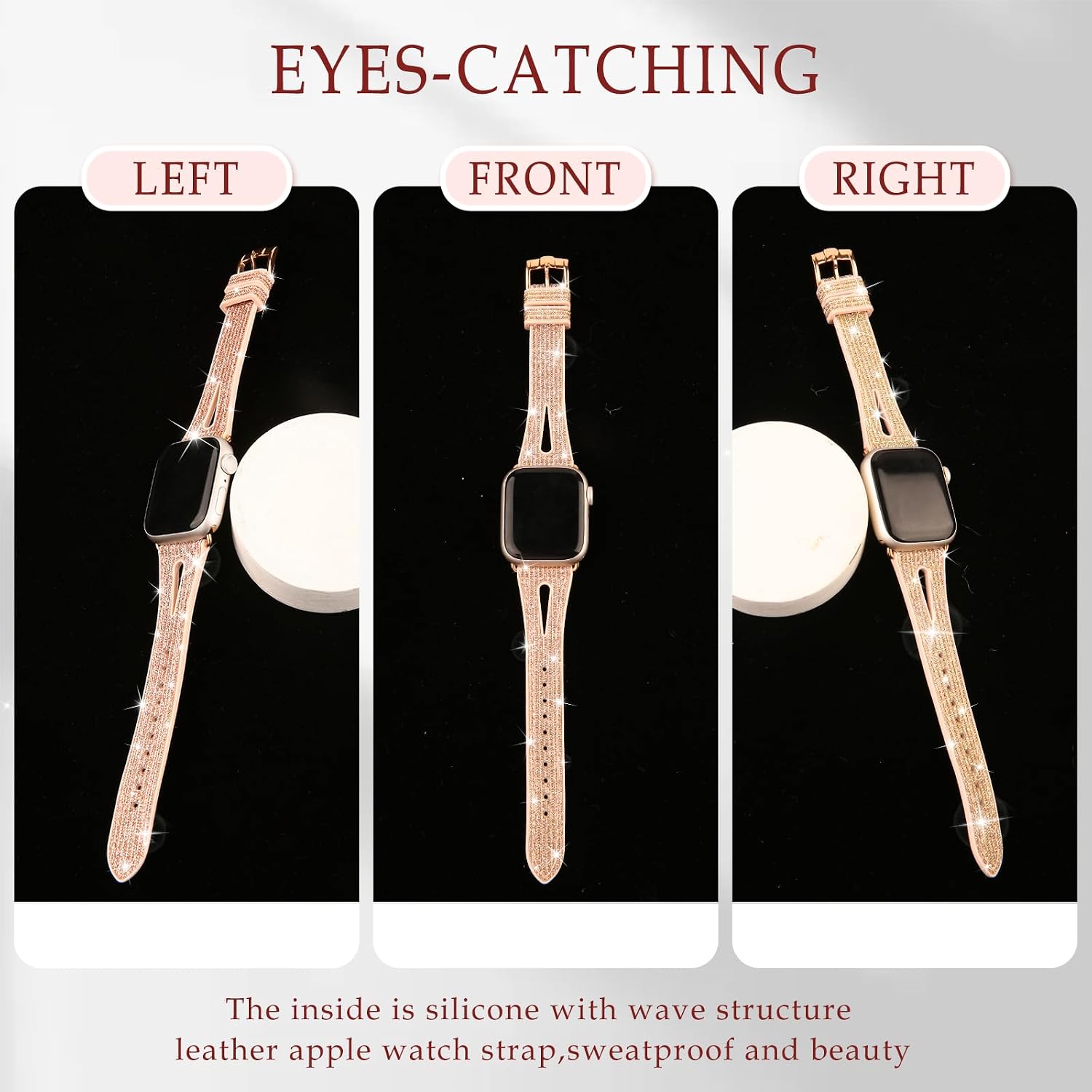 Thumbnail 2 de Tuocal Bling watch strap 41mm silicone