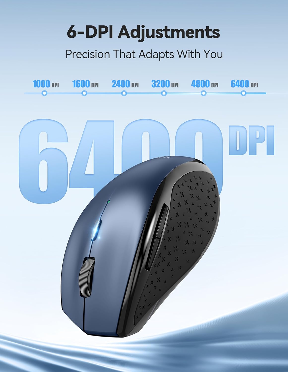Thumbnail 2 de TECKNET PRO Rechargeable Wireless Mouse: 6400 DPI, 2.4GHz, Silent Click & Long-Lasting Battery