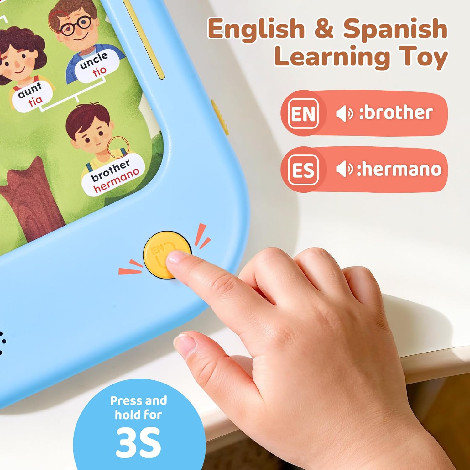 Thumbnail 3 de JoyCat Bilingual Kids Learning Tablet: A Screen-Free Montessori Reading & Language Kit