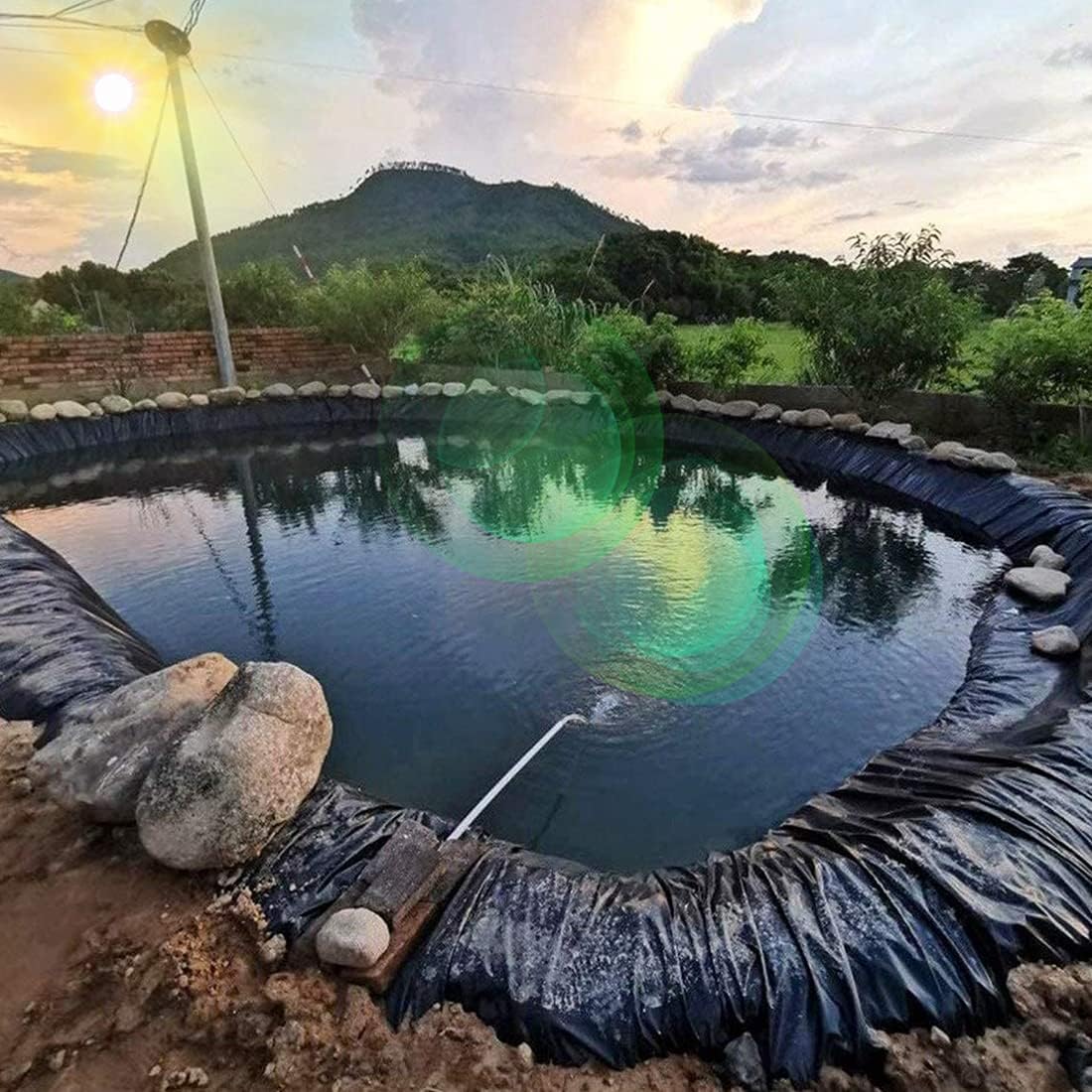 Detalle de Pond Liner Flexible Fish Pond Bed Liners 2m x 2m – HDPE, 0.4mm