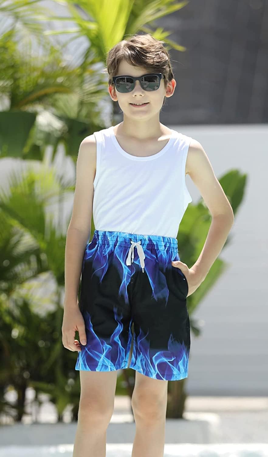 Thumbnail 1 de Kids4ever Boys Swimming Shorts: Funny Printed Quick-Dry Board Shorts (6-14 Years)