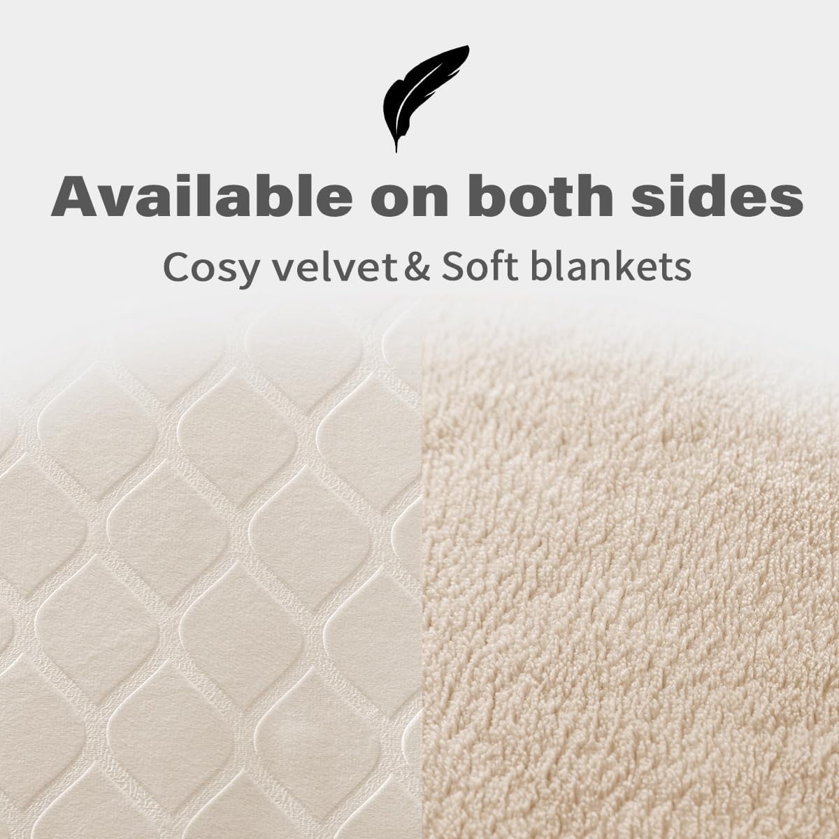 Detalle de Amarrirose wasserdichte Hundedecke 80x100 cm – Outdoor- und Sofaschutz, waschbar, Beige/Elfenbeinweiß