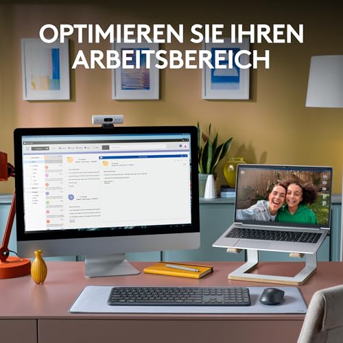 Detalle de Logitech MK950 Signature Slim: Kabelloses Tastatur‑Maus-Set für Privat- und Arbeitsalltag