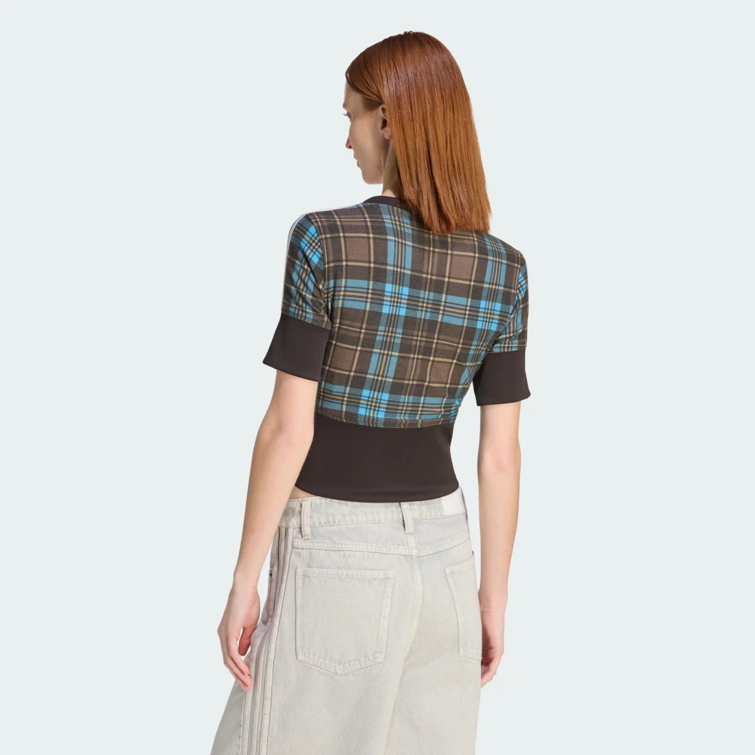 Thumbnail 1 de Camisa de cuadros con cuello de pico y botones Adidas – Multicolor