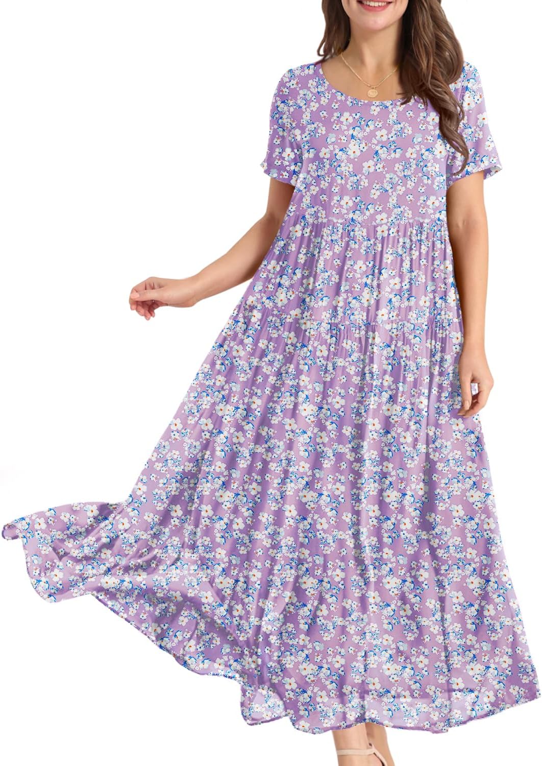 Detalle de YESNO EJF Bohemian Floral Maxi Dress
