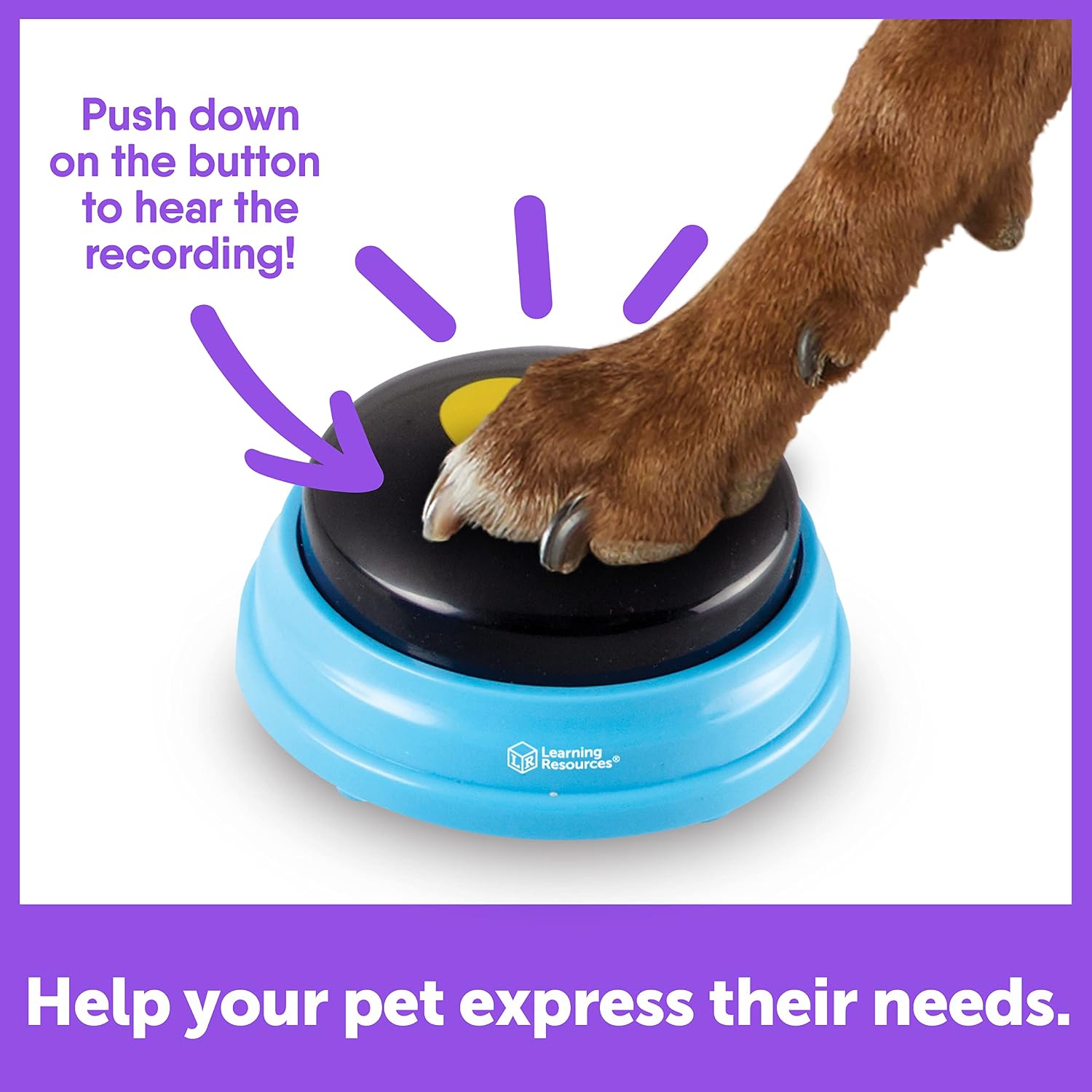 Detalle de Hunger for Words Talking Pet Essential Words - 6 Piece Set Pre-Recorded Speech Buttons for Dogs
