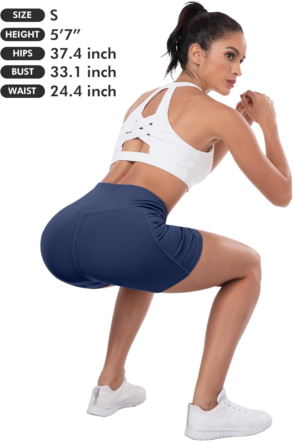 Thumbnail 5 de ATHVOTAR Biker Shorts Women with Pockets - High Waisted 3/5/8 Inches for Workout
