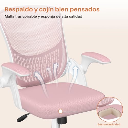 Thumbnail 5 de naspaluro Silla Ergonómica de Oficina 🌟 con Brazos Abatibles y Soporte Lumbar