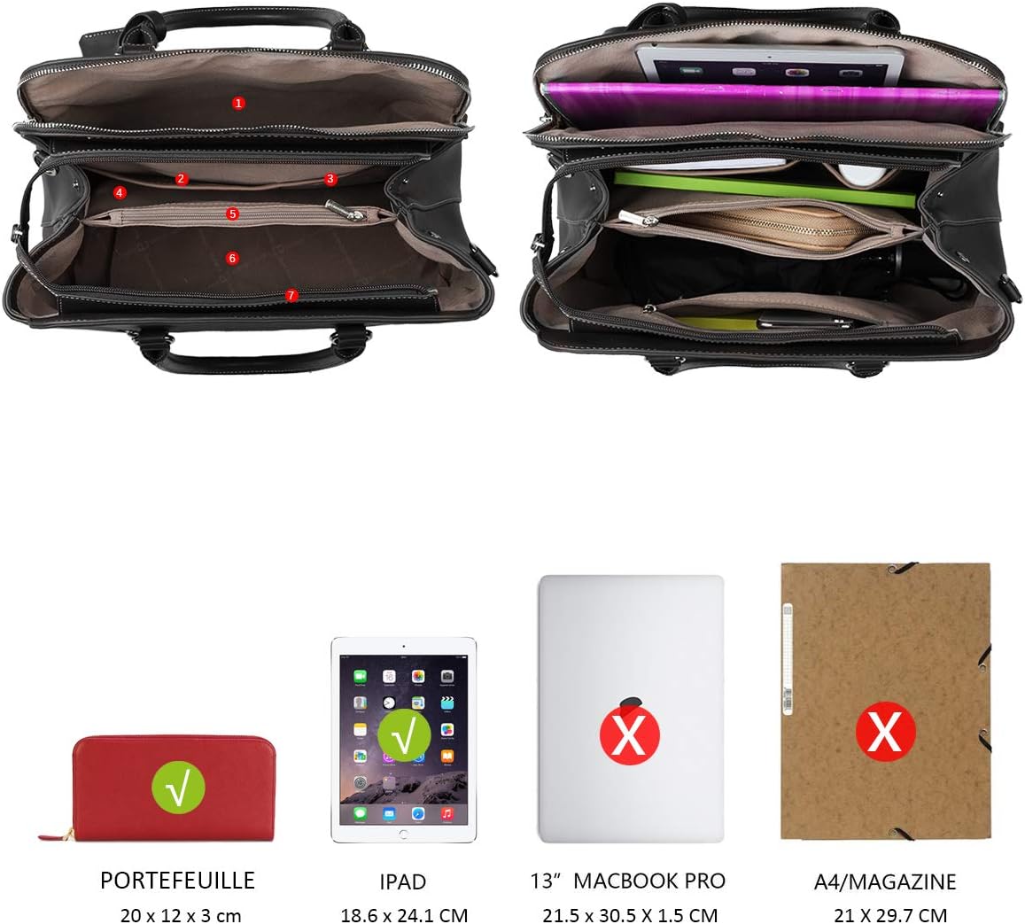 Thumbnail 4 de David Jones Sac à Main Femme Cabas Fourre-Tout en PU – Élégance Quotidienne, Noir