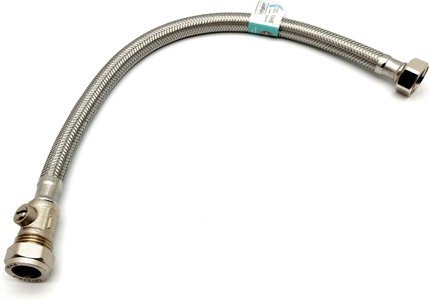 Detalle de Xcel Home 2x WRAS Approved 400mm 15mm Compression with Isolation Valve x 1/2" Flexible Pipe Connectors