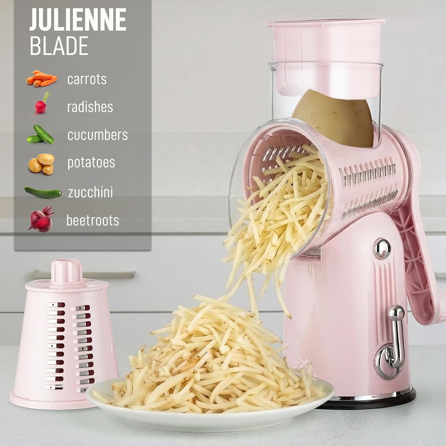 Thumbnail 6 de Zulay Rotary Cheese Grater, 5-Blade