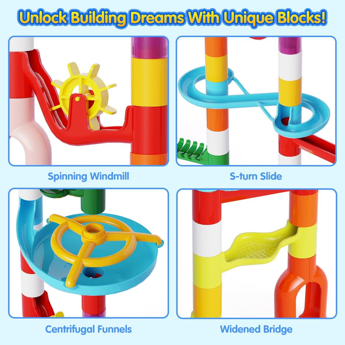Detalle 2 de Marble Run Set 110pcs STEM construction toy