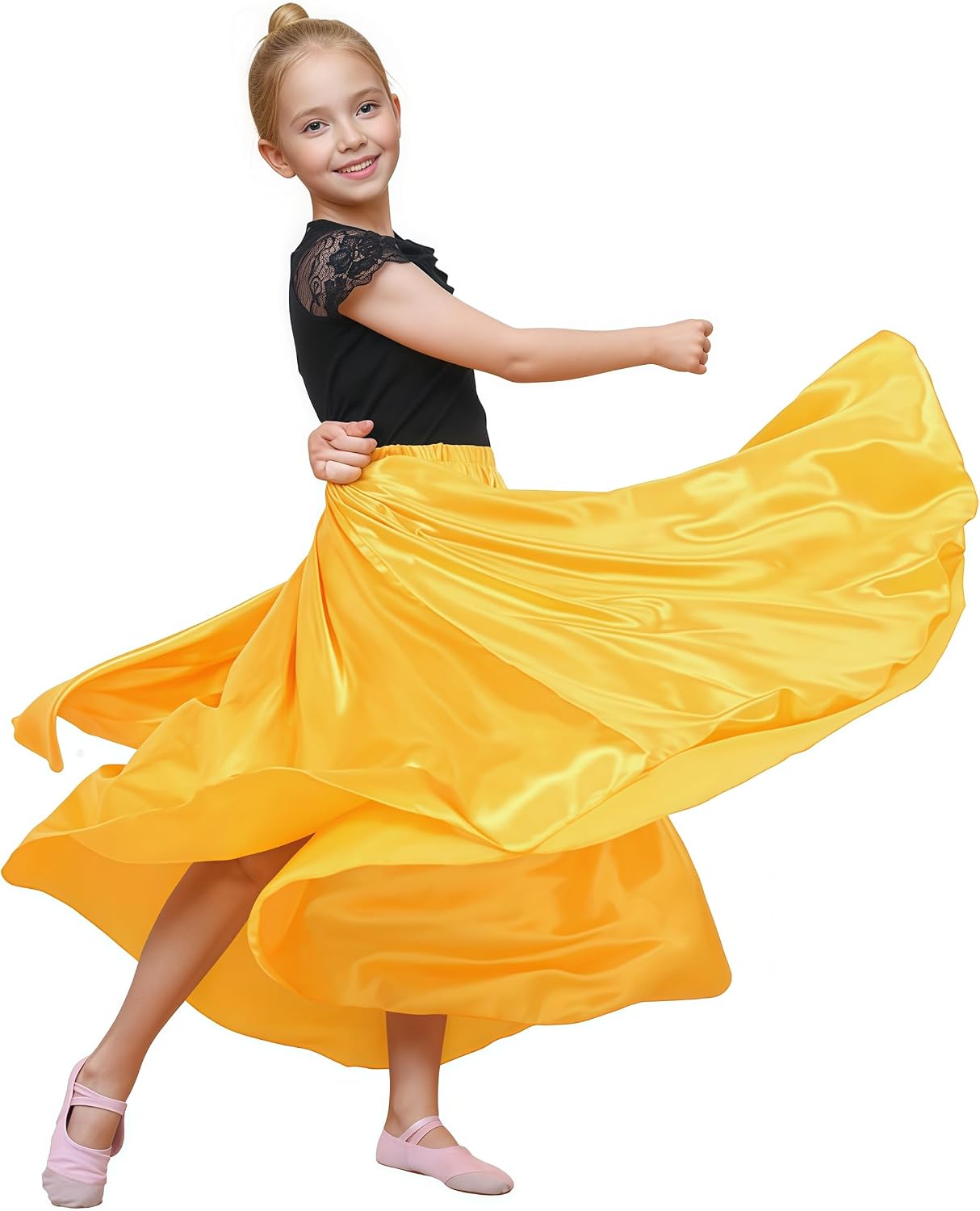 Detalle 1 de Baisdan belly dance skirt, shiny satin 68cm