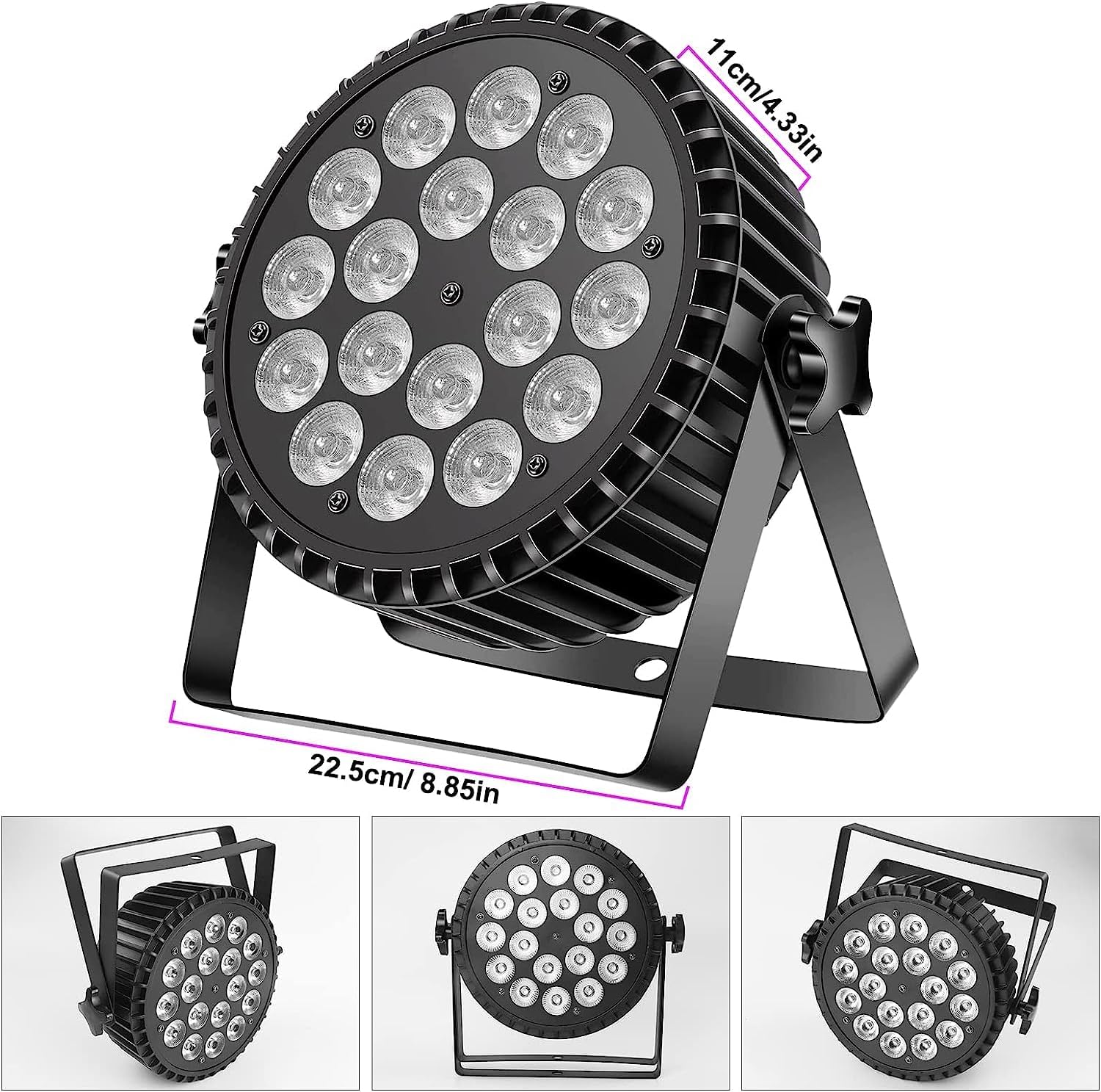 Thumbnail 5 de Ukfog 200W 18 LED Par UV+RGB Bühnenlicht